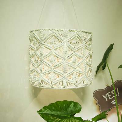 Macrame Chandelier Lamp shade Tassel Lantern macrame lampshade boho decor