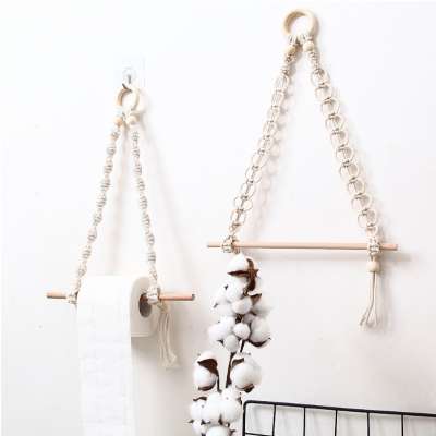 Toilet Paper Holder Macrame Wall Hanging Toilet Paper Holder Stand toilet paper holder shelf Bathroom Decor